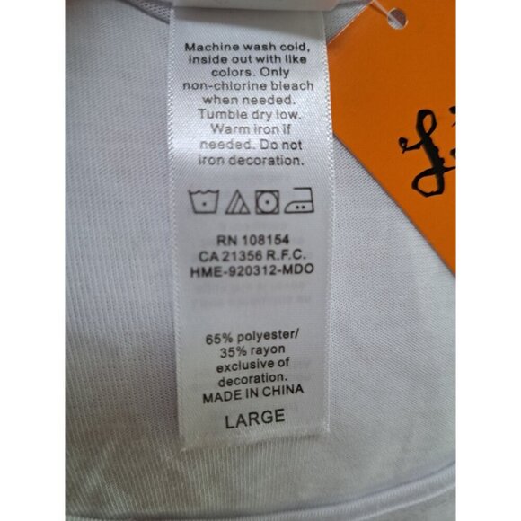 Floral Pattern Womens 3/4 Sleeve Top By Mccc Sportswear Size Large Multicolored - Picture 5 of 7